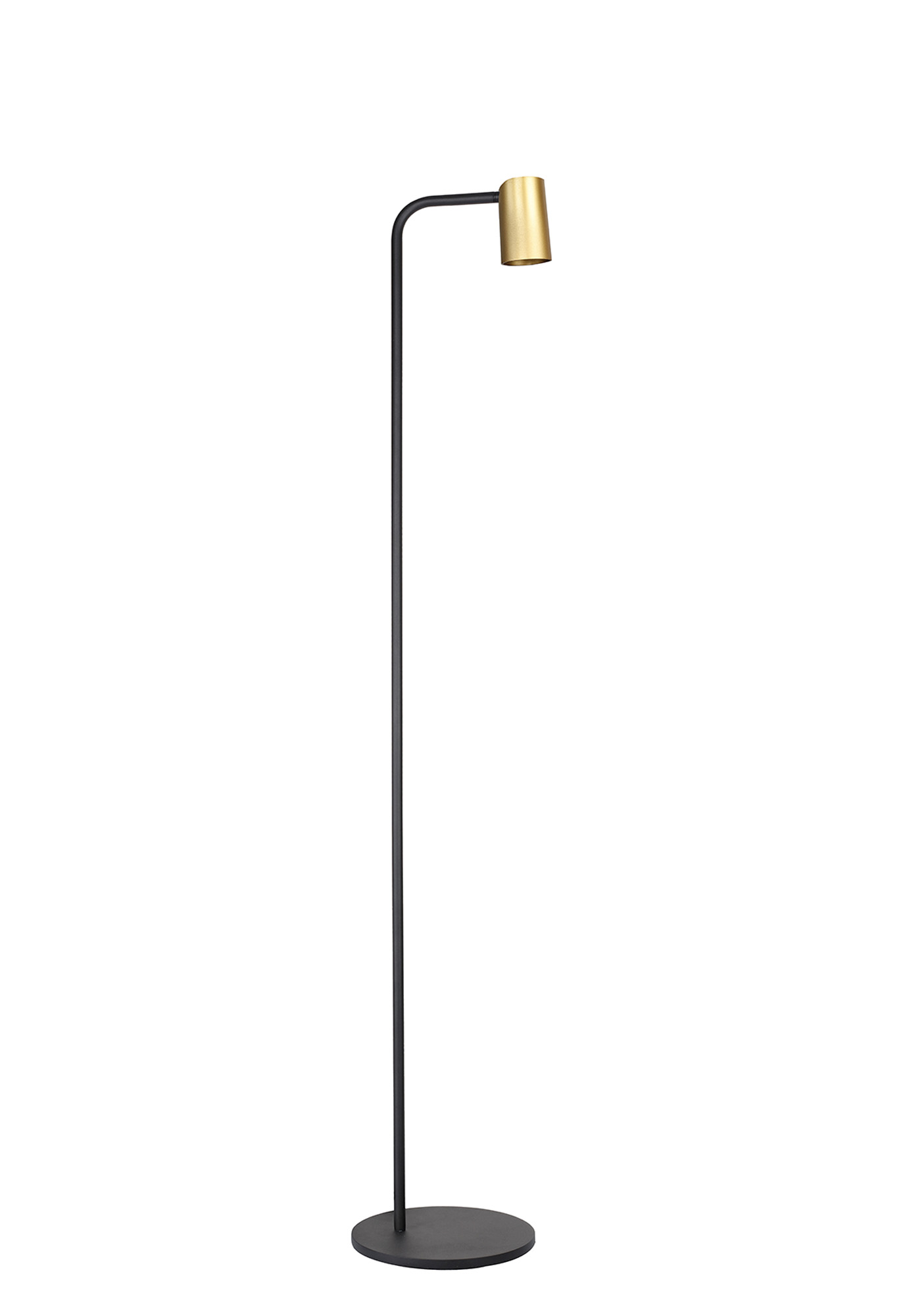 M8493  Sal 123cm 1 Light Floor Lamp Satin Gold/Matt Black